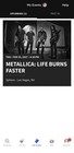 Four Metallica Concert Tickets Sphere Las Vegas Section 108 Row 20