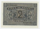 Spain Espa  a 2 Pesetas 30-4-1938 P 109 a Unc Uncirculated Banknote Serial M