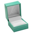 Lot Of 12 Teal Leatherette Jewelry Ring Bracelet Earring Necklace Box Gift Boxes