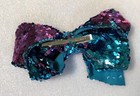 Jojo Siwa Large Cheer Bow Signature Blue purple Sequin Hair Bow