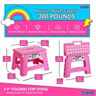 Folding Step Stool  9 Inch Non-slip Foldable Stools For Kids   Adults Up To 3   