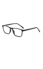 Unisex Adults Black Rectangular Full Rim Plastic Eyeglasses Frame 52-13-145