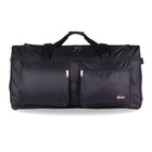 30  Polyester Rolling Duffel Bag Wheeled Luggage Travel Suitcase - Black