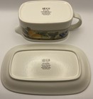 Mikasa Garden Harvest Intaglio Gravy Sauce Boat And Underplate Nh3-1051 