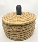 Vintage Alaskan Inuit Eskimo Hand Made Basket Carving Arctic Sea Lion Handle