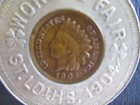 1904 Indian Head Cent Encased For St  Louis World s Fair