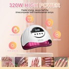 320w Uv Led Nail Lamp  Professional Dryer Gel Polish Light With 72 Black 