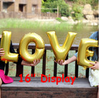 16  32  42  Gold Silver Foil Helium air Inflatable Letters Numbers Balloon Uk