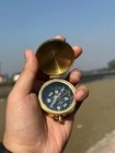 Nautical Antique Military Pocket Compass Brass Vintage Wwii Military Compass
