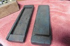 Vintage Stone Knife Sharpener Old Wooden Holder