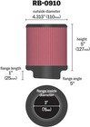 High-flow Original Lifetime Universal Clamp-on Air Filter  High  pack Of 1 