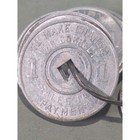 Lot 10 Sales Tax Tokens Louisiana Mississippi Oklahoma Aluminum Vintage 1 Mil