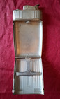 Vintage Evans  Silver Metal Cigarette Case With Lighter Combo - Circa 1950   s