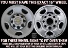 4 Chrome Express Van 16  8 Lug Wheel Skins Hub Caps Rim Simulators Center Covers