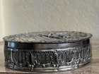 Georg Roth   Co  German Hanau 800  Silver Trinket Jewelry Round Box 260 Grams