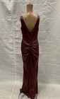 Db Studio Women s Chiant Long Sleeveless Ruched Satin Tank Gown - Size 6
