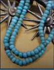 Genuine  Antique   Blue Padre   Venetian Glass Trade Bead Strand