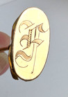 Antique Victorian Gold Gilt Hat Pin Art Nouveau Hatpin 11    Long Ornate Mono F