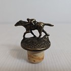 Blanton   s Bourbon Whiskey Cork Bottle Stopper W  Race Horse   Jockey Letter N