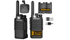 2 Pack Long Range Walkie Talkie 100 Mile Two Way Radio Charge Waterproof Usb-c