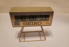 Seiko Qhl062g Countdown Lcd Digital Alarm Clock Marathon Timer Design Gold New