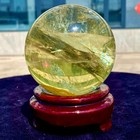 2 55lb Natural Clear Yellow Citrine Sphere Crystal Ball Healing Stone
