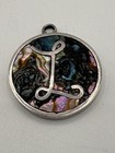 Vintage 1950s 60s Los Castillo Taxco Sterling Silver Abalone Eagle 15 L Pendant