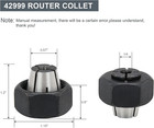 Thaekuns 42999 1 4-inch Router Collet Fits For Porter Cable Models delta  B d