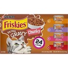 Purina Friskies Extra Gravy Chunky Chicken  Turkey  Salmon   Beef Wet Cat Food