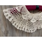 Vintage Handmade Crochet Lace Collar Cream Victorian Cottagecore Detachable Neck