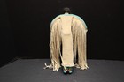 Vintage Incredible Native American Plains Sioux Lakota Beaded Doll Buffalo Shirt