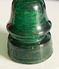 Dynamic  Green Brookfield New York Glass  Insulator  Great Color