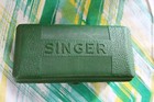 Vintage Sewing Machine Accessory Lot Buttonholer 160506 Green Plastic Case  -n  
