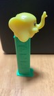 1990 s Vintage Pez -  Kooky Zoo Series - Yellow Elephant - 4 9 On Green Stem