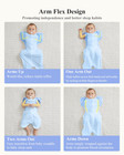 Kidira Transition Swaddle  Baby Swaddle 3-6 Months 12-18 Lb Sleep Sack Blue