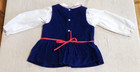 Vintage Baby Girl Dress 24 Months Corduroy Rainbow Heart Bow Jumper Toddler