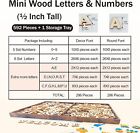 592 Pieces 1 2 Inch Mini Wooden Alphabet Letters And Unfinished Wood Numbers    