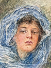 Antique Painting Art Nouveau Painting 1900
