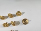  p  Police Wreath Hat Prong Buttons Lot Of 7 Vintage 