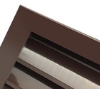 Hvac Premium 16 w X 8 h Aluminum Exterior Gable Louver Vent Brown 17 75 w X