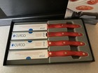 Cutco Steak Knife Set - 4 Piece 2159 - Red  -never Used   W  Gift Box -