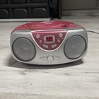 Sylvania Srcd243pl Portable Cd Player - Am fm Radio - Boombox Pink Tested - Read