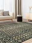Modern Turkish Area Rug 6x9 Ft Transitional Oriental Abstract Wool Carpet