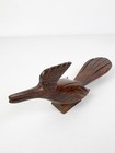 Vintage Mid Century Modern Hand Carved Wooden Bird Road Runner Figurine 