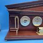 Rare Weather Station Thermometer  Barometer   Hygrometer 19 x 9 - Wooden Base