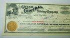 1917 Grand Central Mining Company Capital Stock Certificate