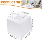 Tissue Box Cover With Base Square Tissue Box Holder For Home Office White