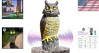 Realistic Owl Sculpture With Flashing Eyes