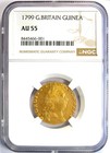 1799 Britain England George Iii Gold Guinea Coin 1g - Certified Ngc Au55 - Rare