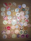 Mixed assorted Vintage Dairy Advertising Bottle Caps Lot Multicolor Original
